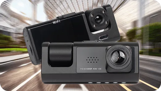 CamHandy Full HD 1080P dual-lens dash cam with WiFi